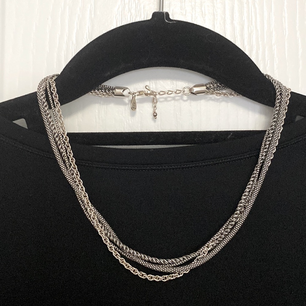 Silpada .925 sterling silver, 4 strand necklace 16” adjustable.